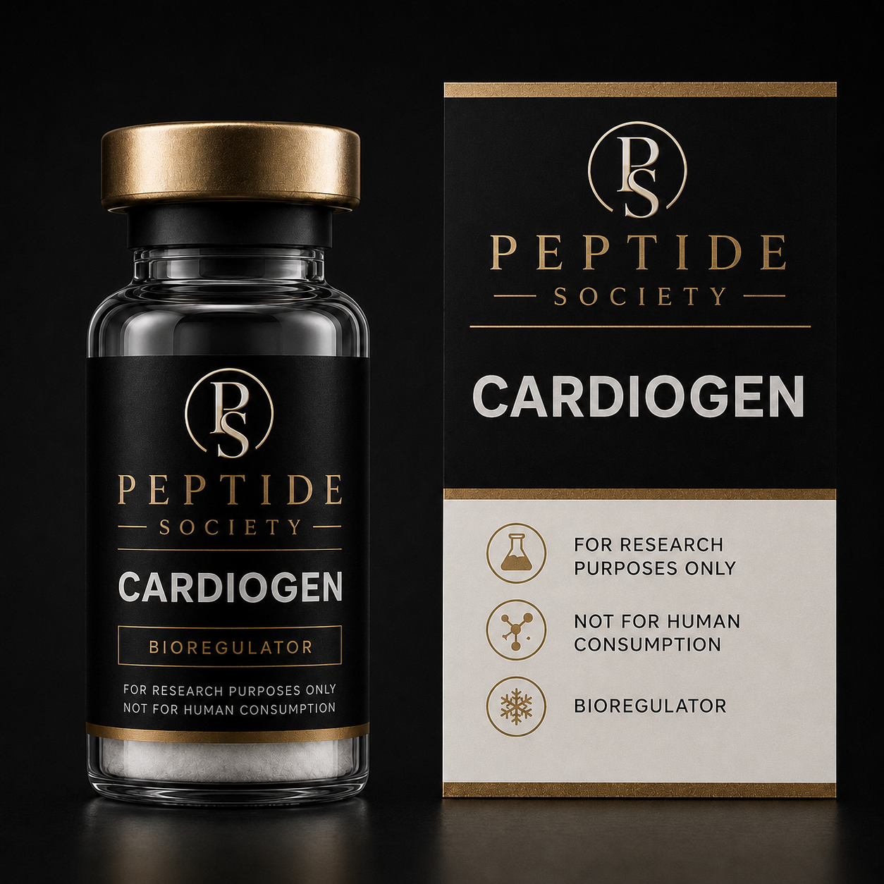 Peptide Society bioregulator vial and carton